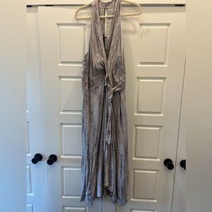 Anthropologie faux wrap maxi dress